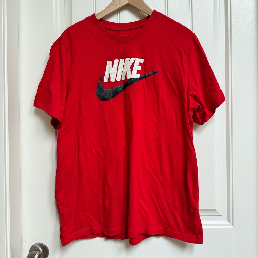 Nike Red Swoosh T-shirt. Size XL